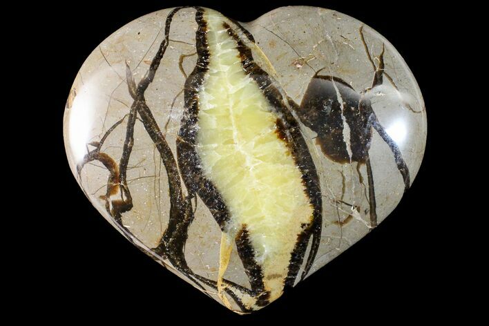 Polished Septarian Heart - Madagascar #156663